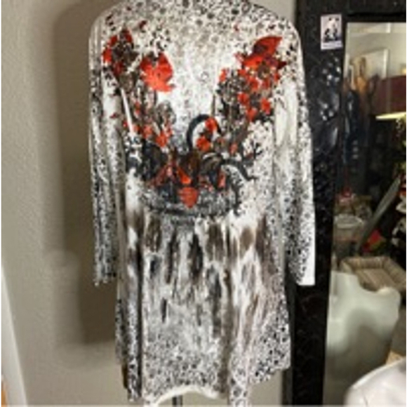 Women’s cardigan blouse lace velvet - Picture 5 of 12